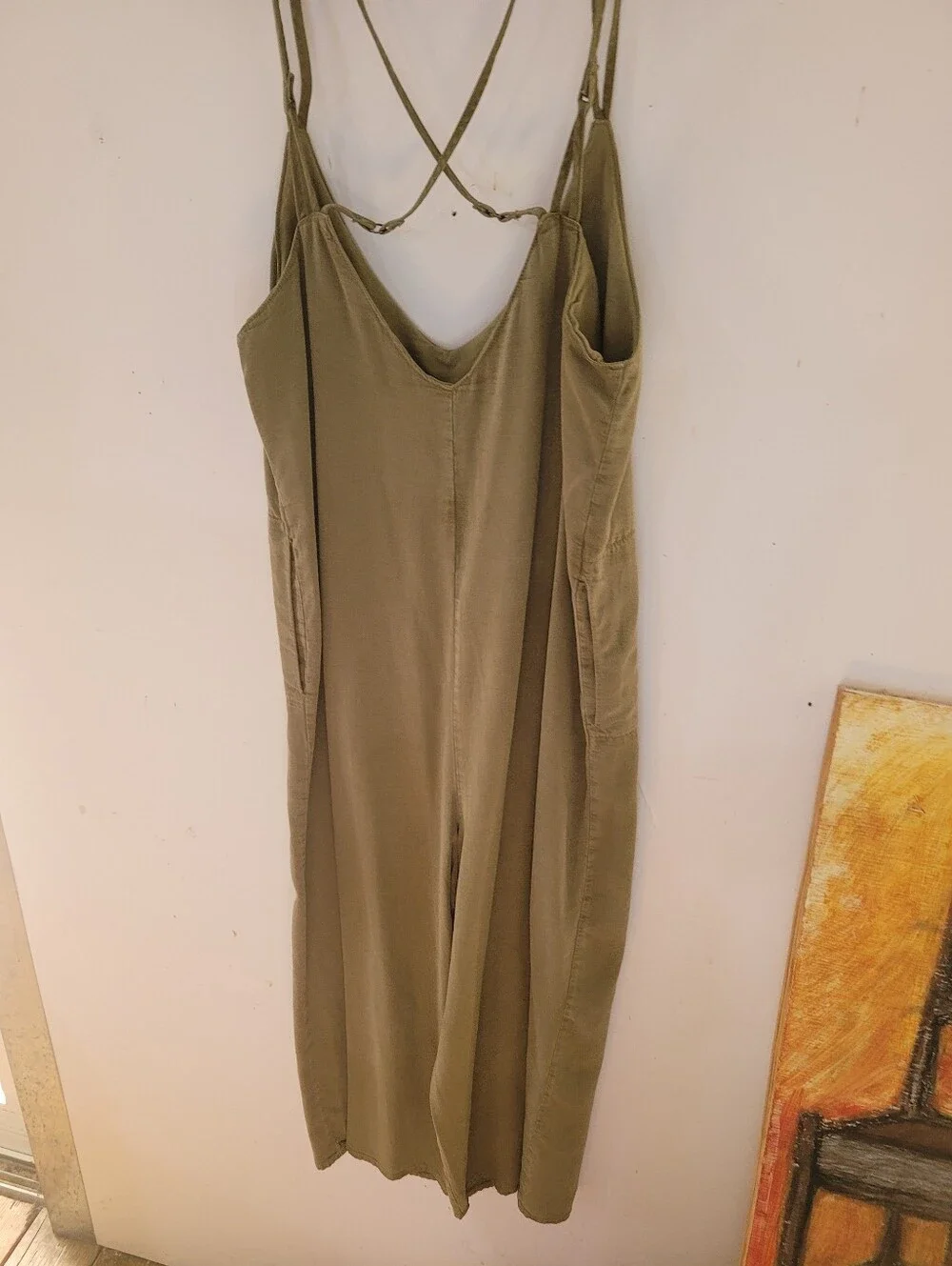 Free Peole L Olive Green Strappy Jumpsuit - Picture 4 of 5